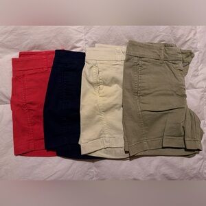 Four pair of JCrew 4” shorts